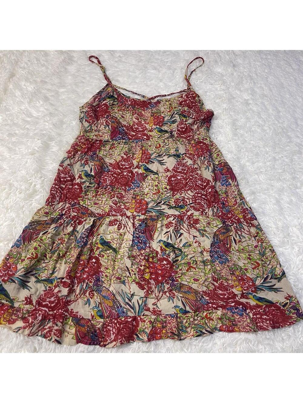 Chelsea & Violet Women's Size L Sleeveless Peacock Birds Of Paradise